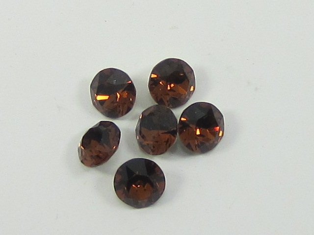 ss39 (8.164-8.412mm) 12Pcs. SMOKE TOPAZ POINTED BACK European Rhinestones